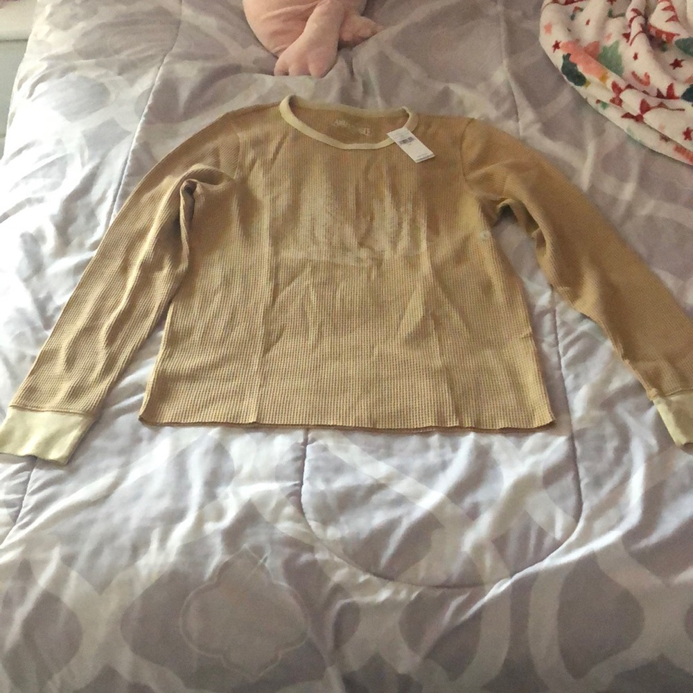 American eagle long sleeve mustard yellow size large